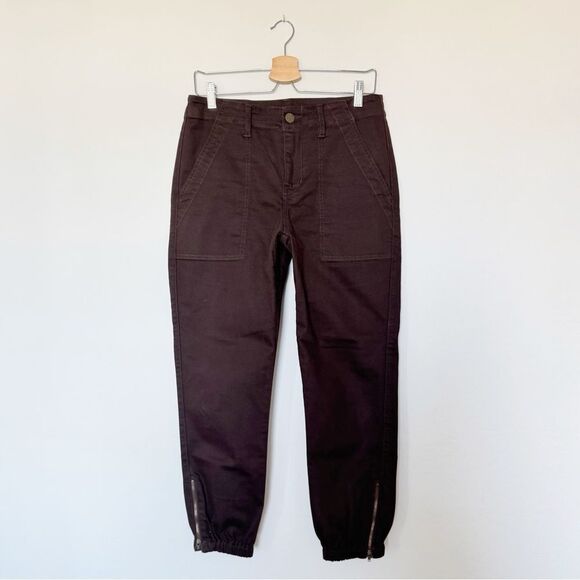 CAbi Womens Compass Pant #4514 Dark Chocolate Brown Ankle Zip Jogger Size 6 - Picture 2 of 9